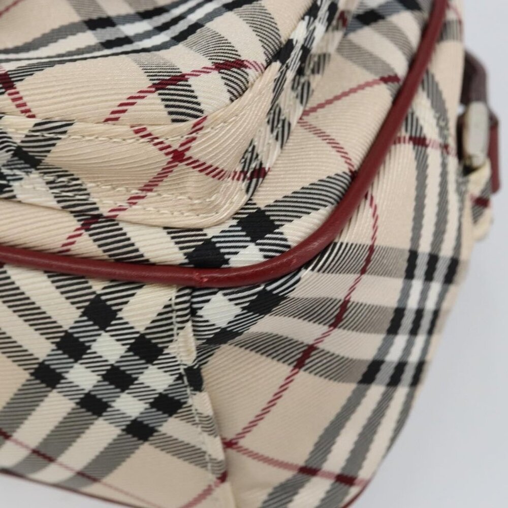 Authentic BURBERRY Nova Check Blue Label Shoulder Bag Canvas Beige Silver - Picture 2 of 16